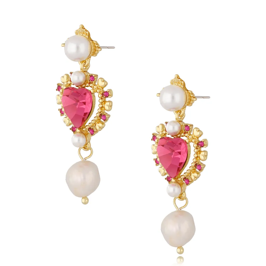 NICOLE Rose Pearl Earrings