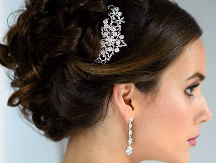 Thumbnail: FLORI Crystal Bridal Hair Comb