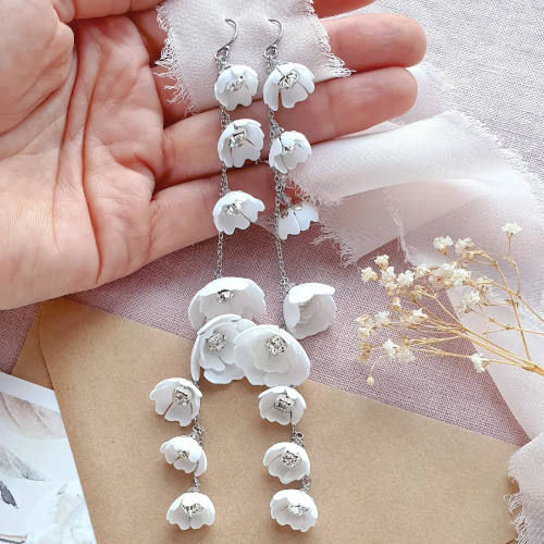 Thumbnail: ALEA Bridal Silver Earrings
