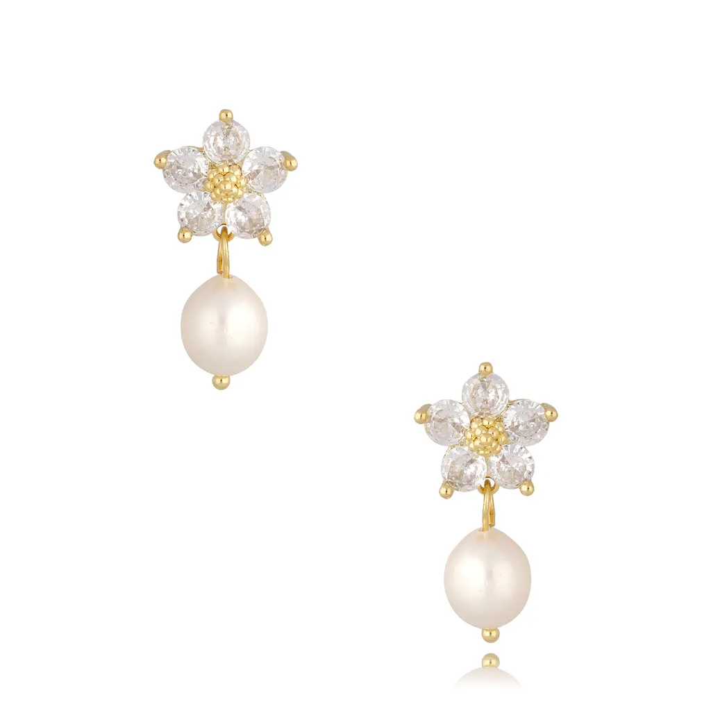 INSTYLE Pearl Gold Earrings - Touch of Venus Jewellery
