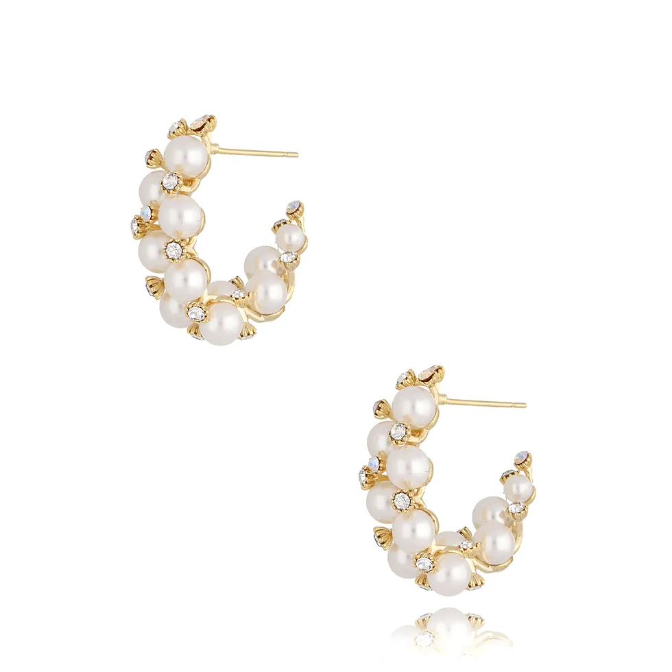 Thumbnail: SELA Hoop Pearl Earrings