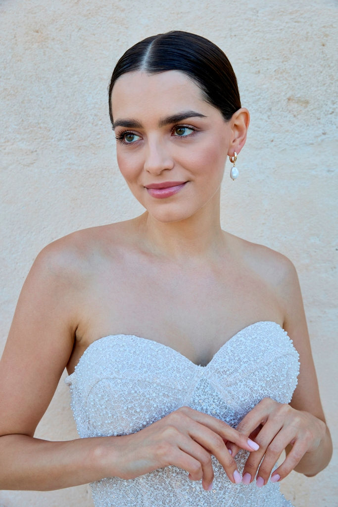 Miniatură: GOYA Hoops Baroque Pearl Earrings