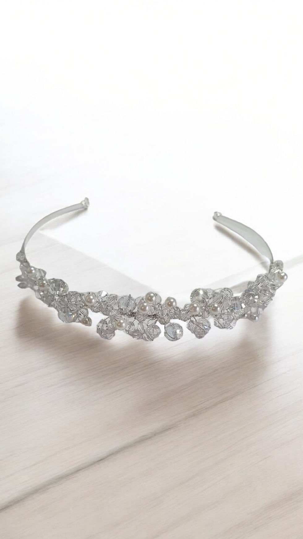 縮圖：LOIS Pearl Crystal Bridal Tiara Headband