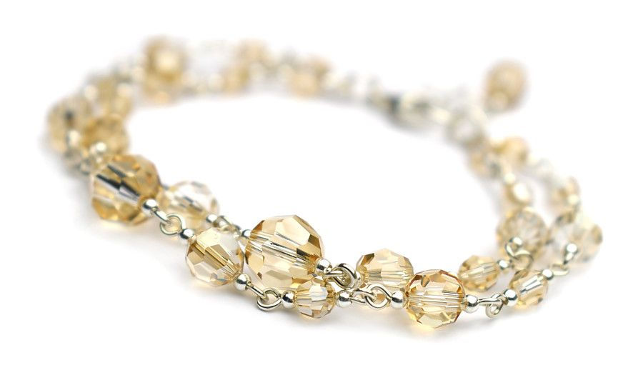 Miniatura: GRACE Amethyst Crystal Swarovski Earrings & Bracelet Set