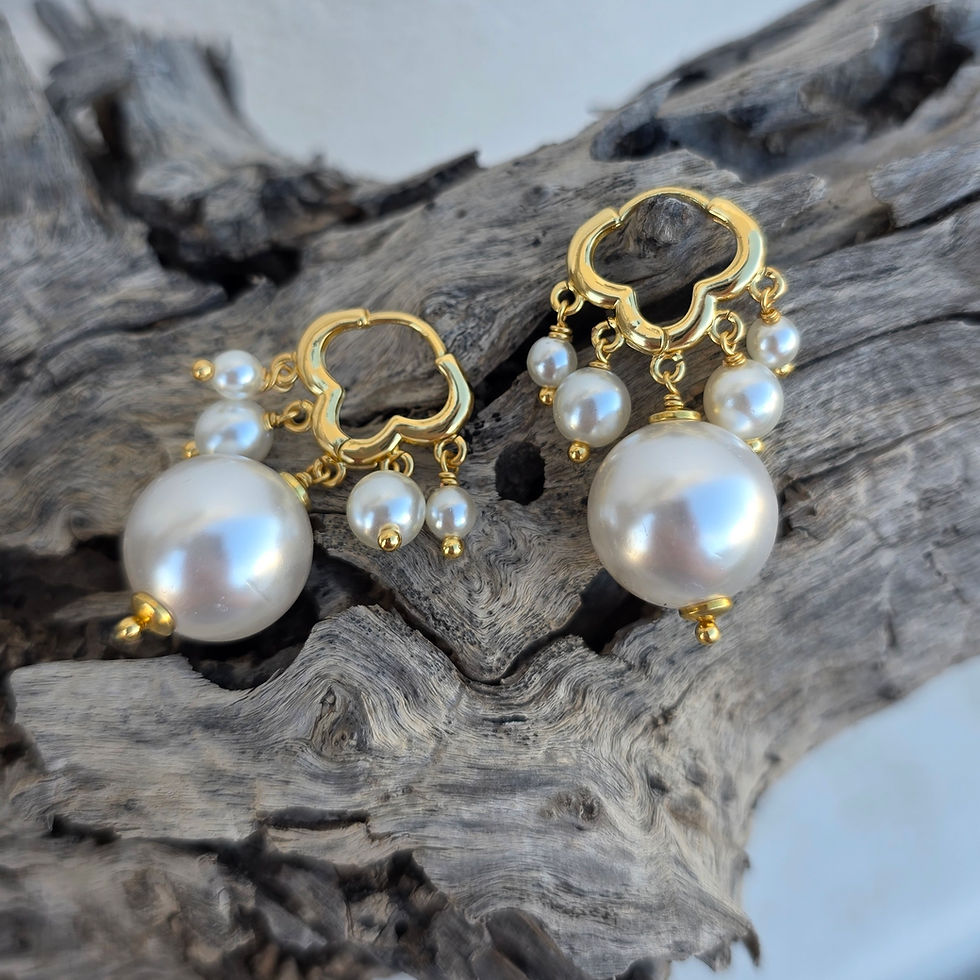 Miniatiūra: Cascading Pearl Earrings