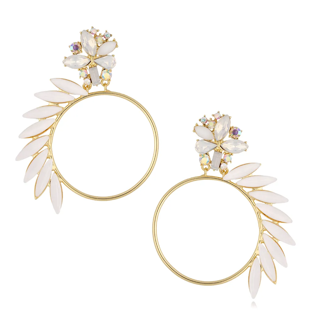 Go Bold Crystal White Earrings