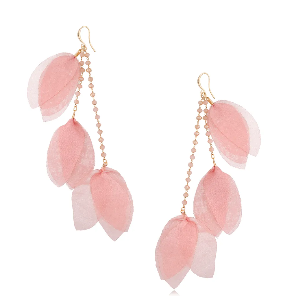 RIBECA Pink Chiffon Earrings