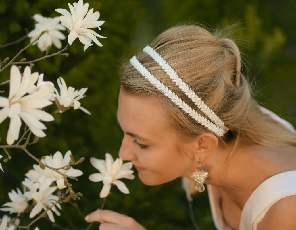 CHARLOTTE Double Wedding Headband