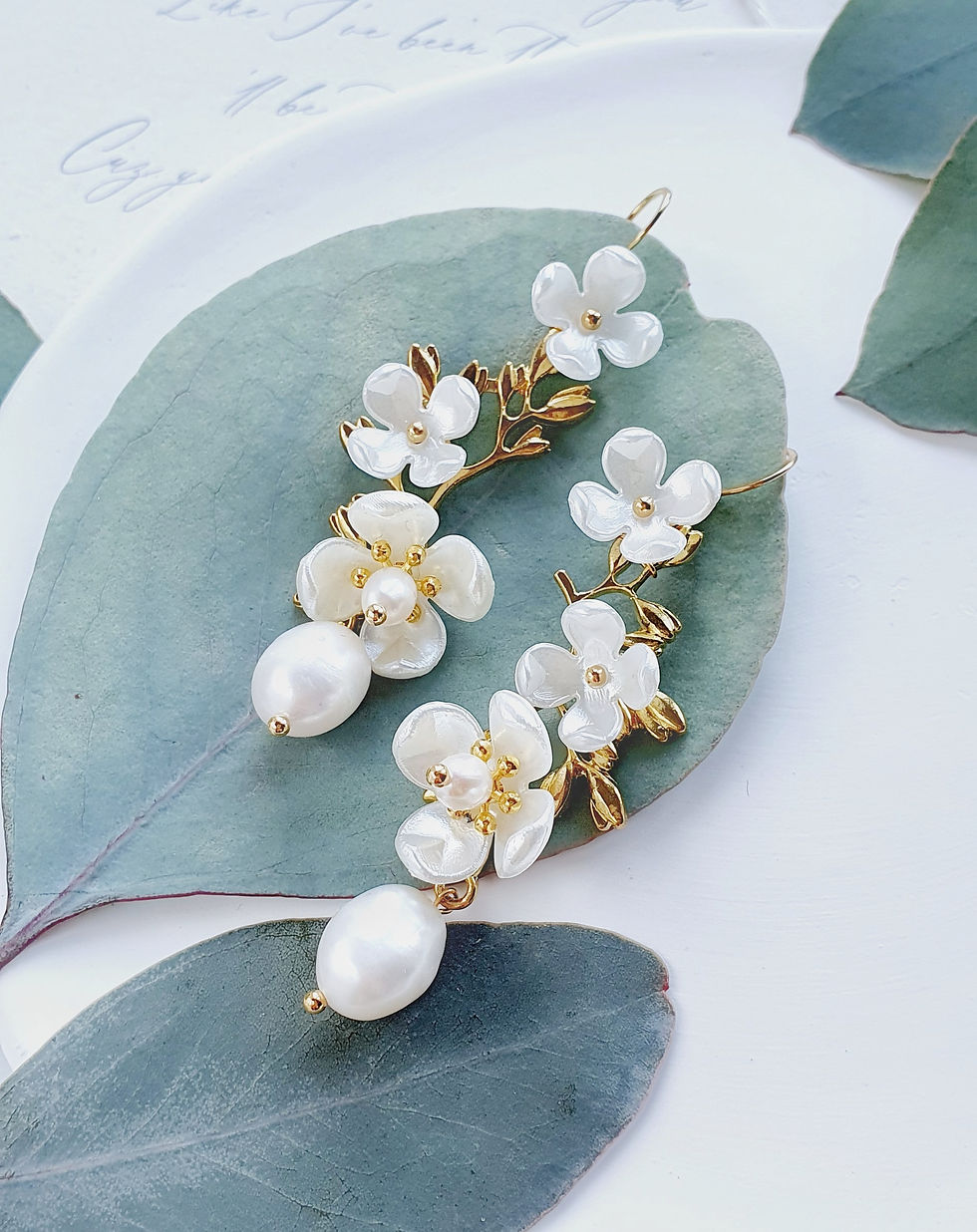 Thumbnail: OSAI Floral Pearl Earrings
