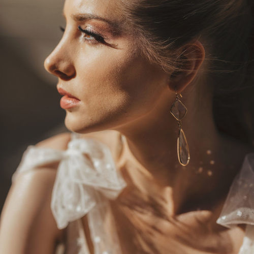 Thumbnail: ESPAROSSA Dangle Crystal Earrings