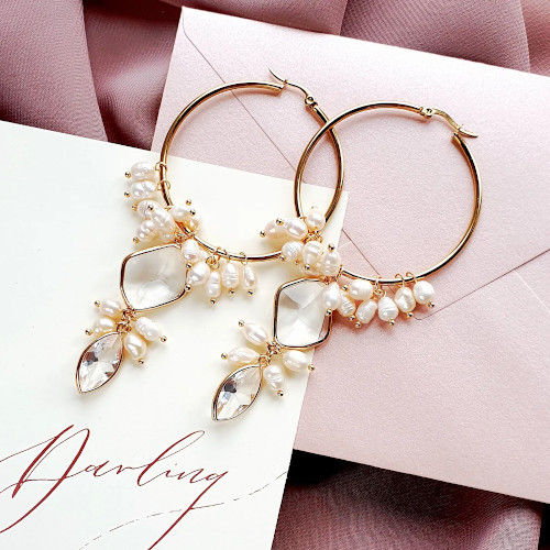 Miniatura: ESPAROSSA Hoop Gold Earrings