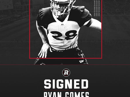 RYAN GOMES ASSINA COM OTTAWA REDBLACKS, DA CFL