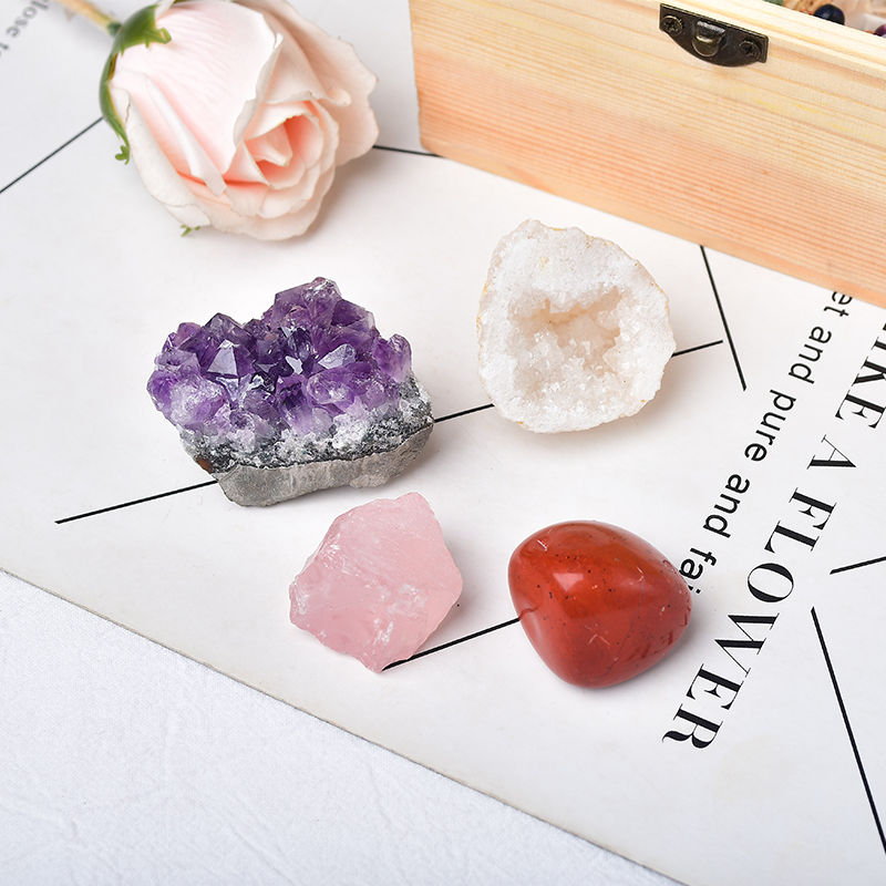 Thumbnail: Seven Chakras Tumbled Stone Healing Box for Meditation