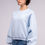 Küçük resim: Bebe Mavisi Oversize Kadın Sweatshirt yan