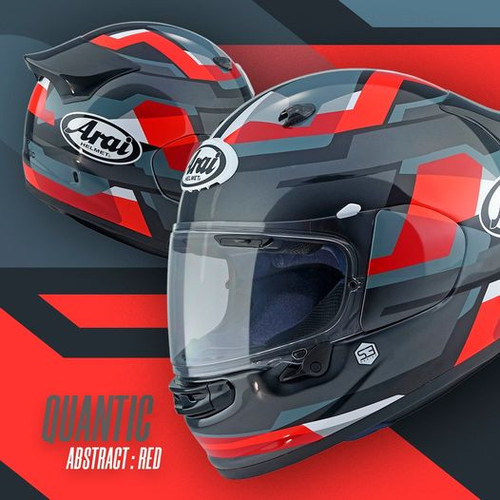 Arai Quantic Abstract Red My Moto Leeds