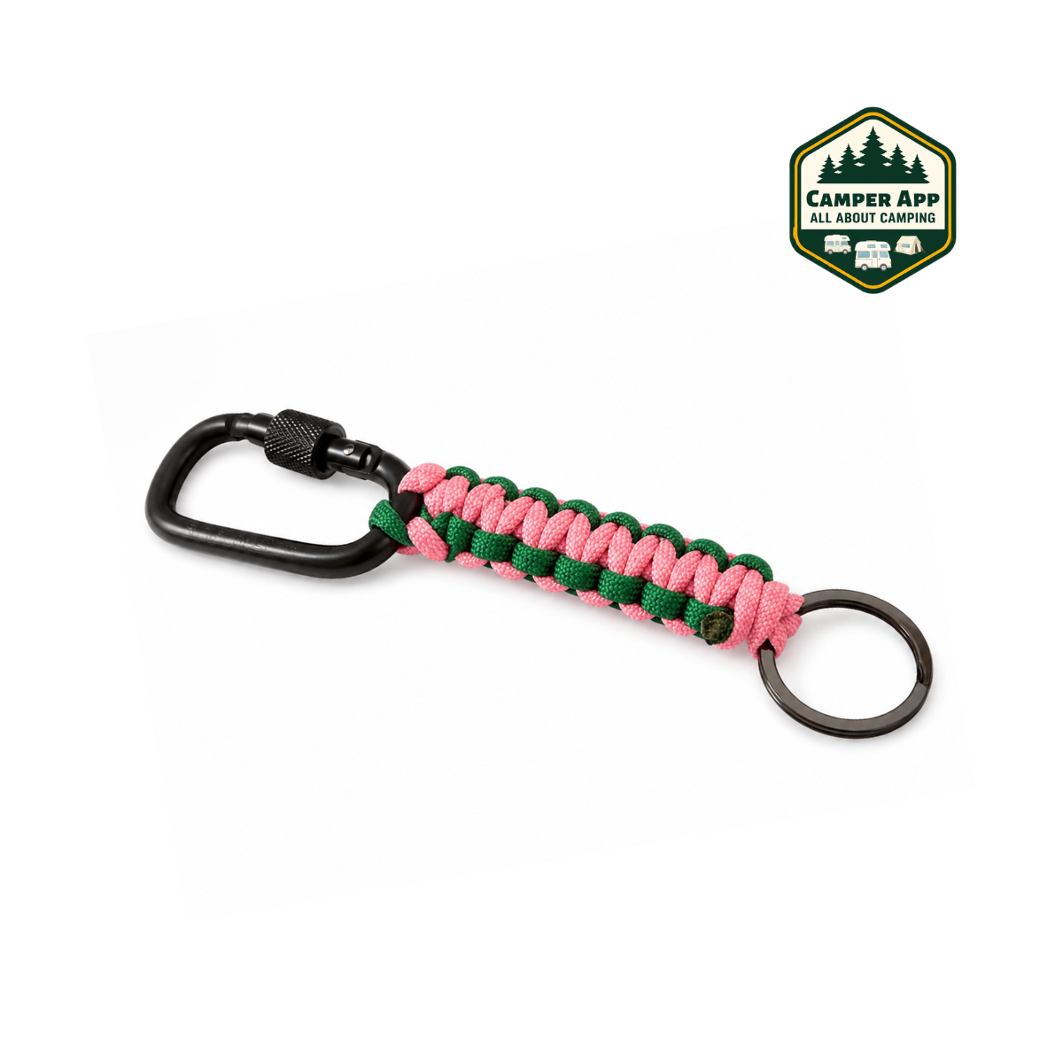 Traditional Paracord Keychain - Pink