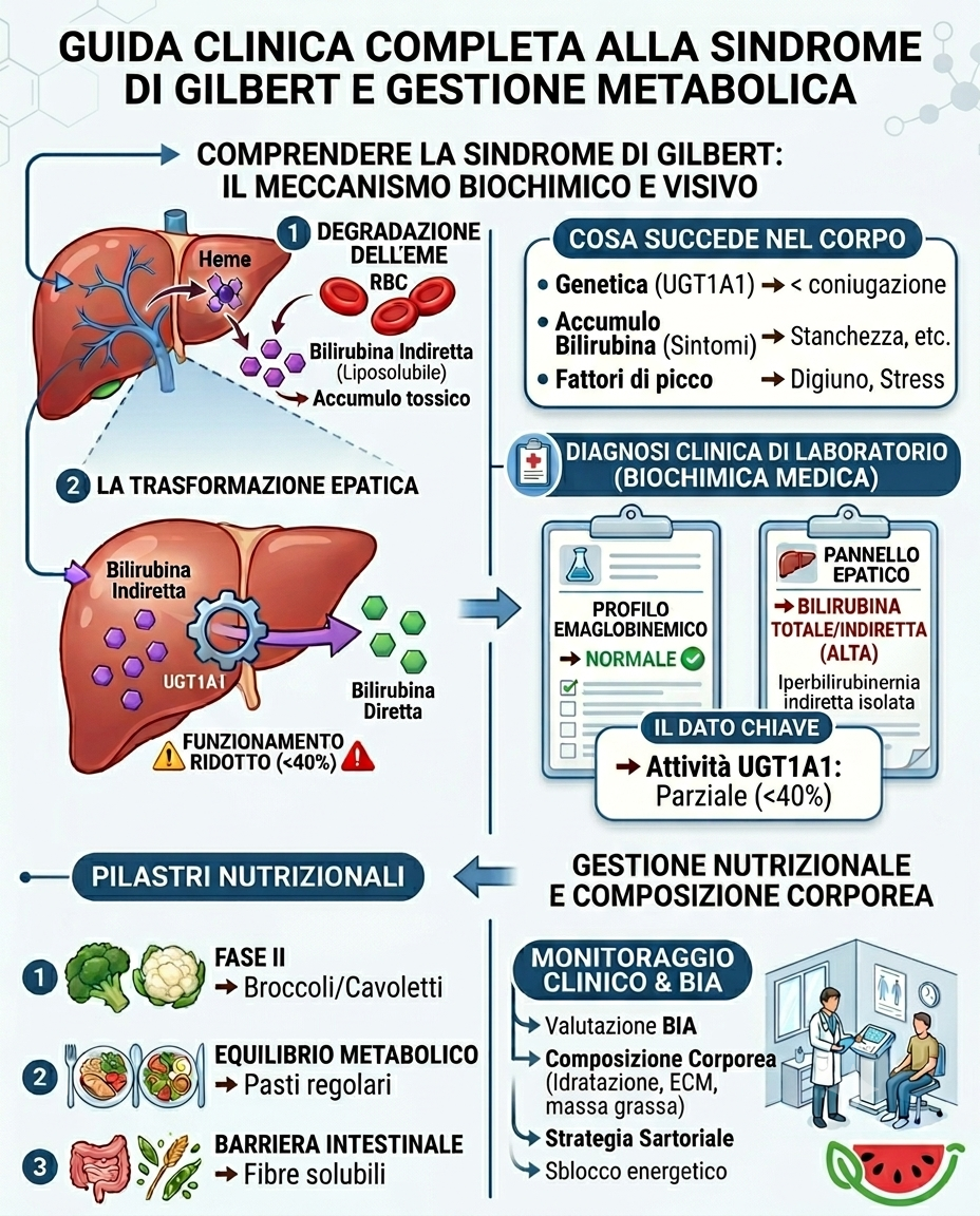 La Sindrome di Gilbert: Oltre l'Iperbilirubinemia Isolata tra Analisi Cliniche e Supporto Nutrizionale