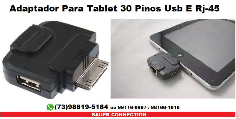 Adaptador Para Tablet 30 Pinos Usb E