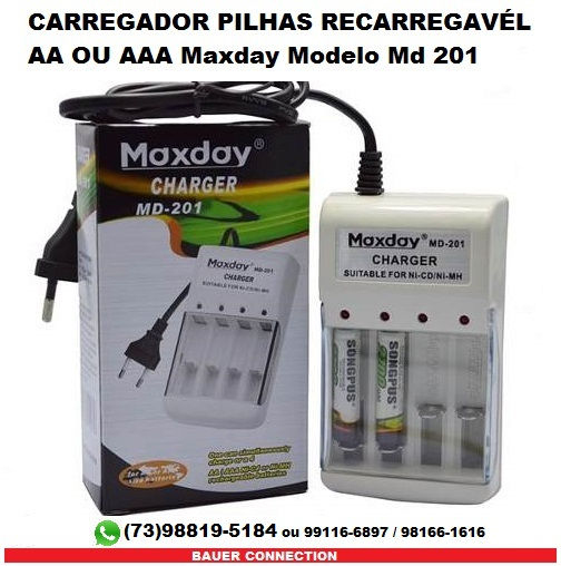 Carregador de Pilha Recarregável.