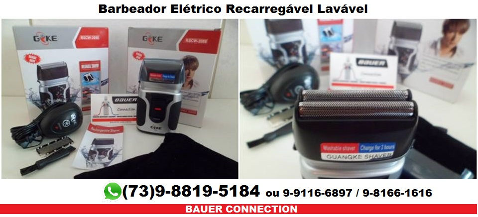 Barbeador Recarregável Lavável