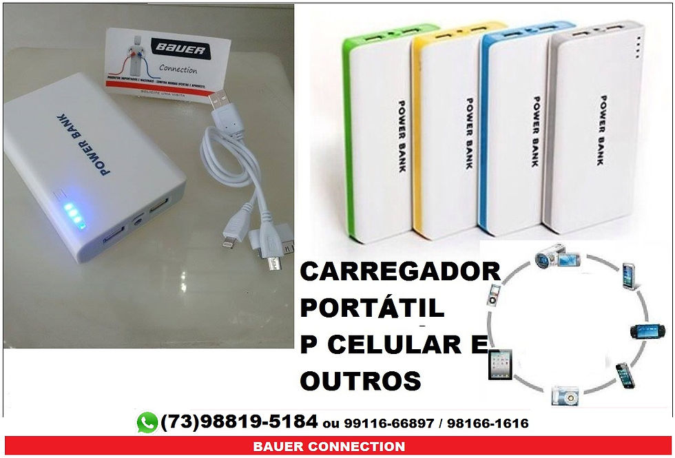 Carregador Portátil Celular Power Ba