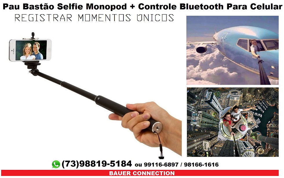 Pau Bastão Selfie Monopod + Control