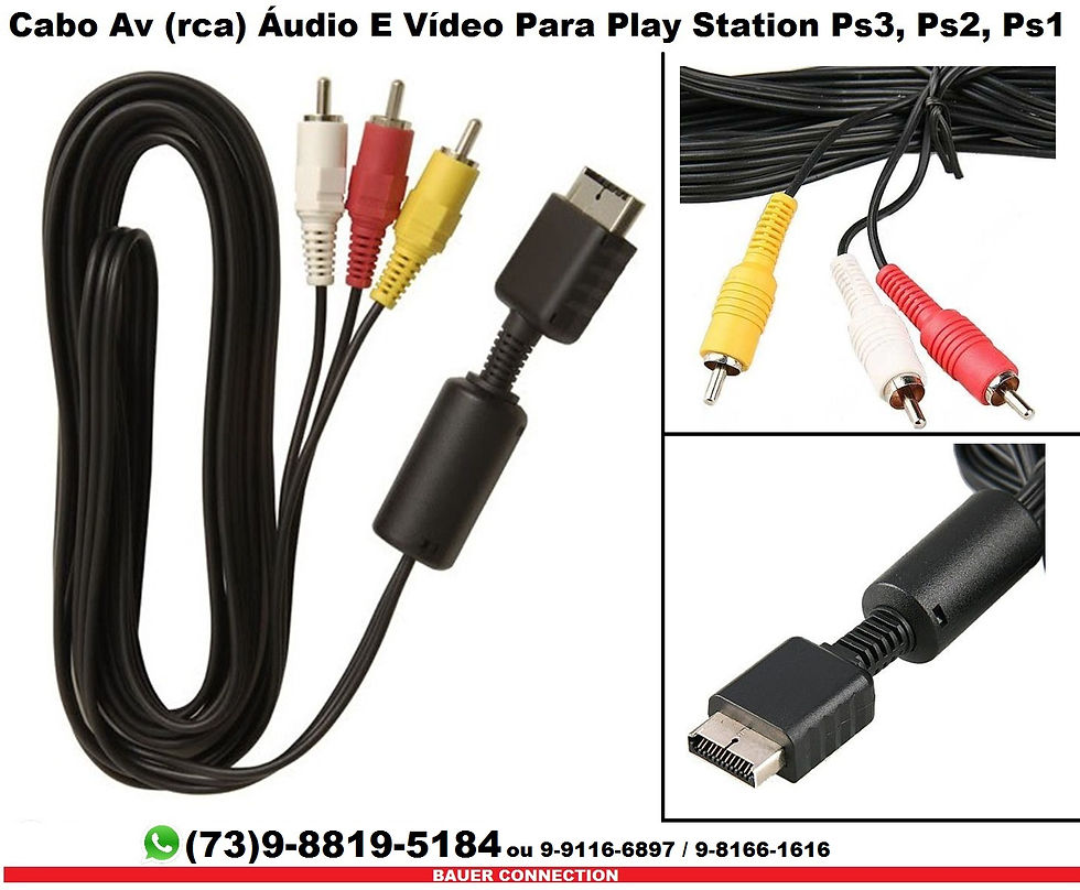 Cabo Av (rca) Áudio E Vídeo p PlaySt
