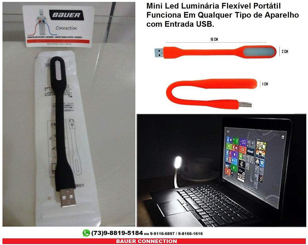 Mini Led Luminária Flexível Portátil