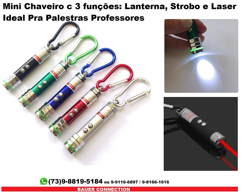 Mini Chaveiro Com 3 Funções