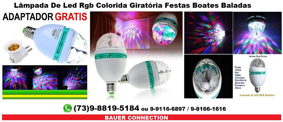 Lâmpada De Led Colorido Rotativa