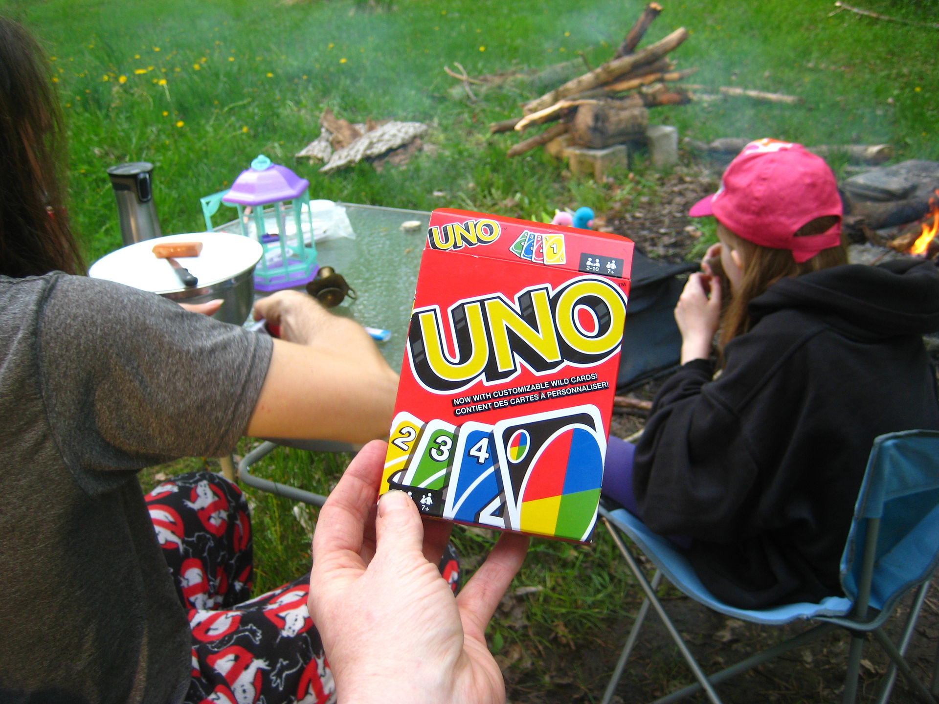 Uno Game by the Campfire
