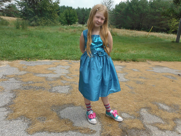 Hope (9) ready for her first wedding!