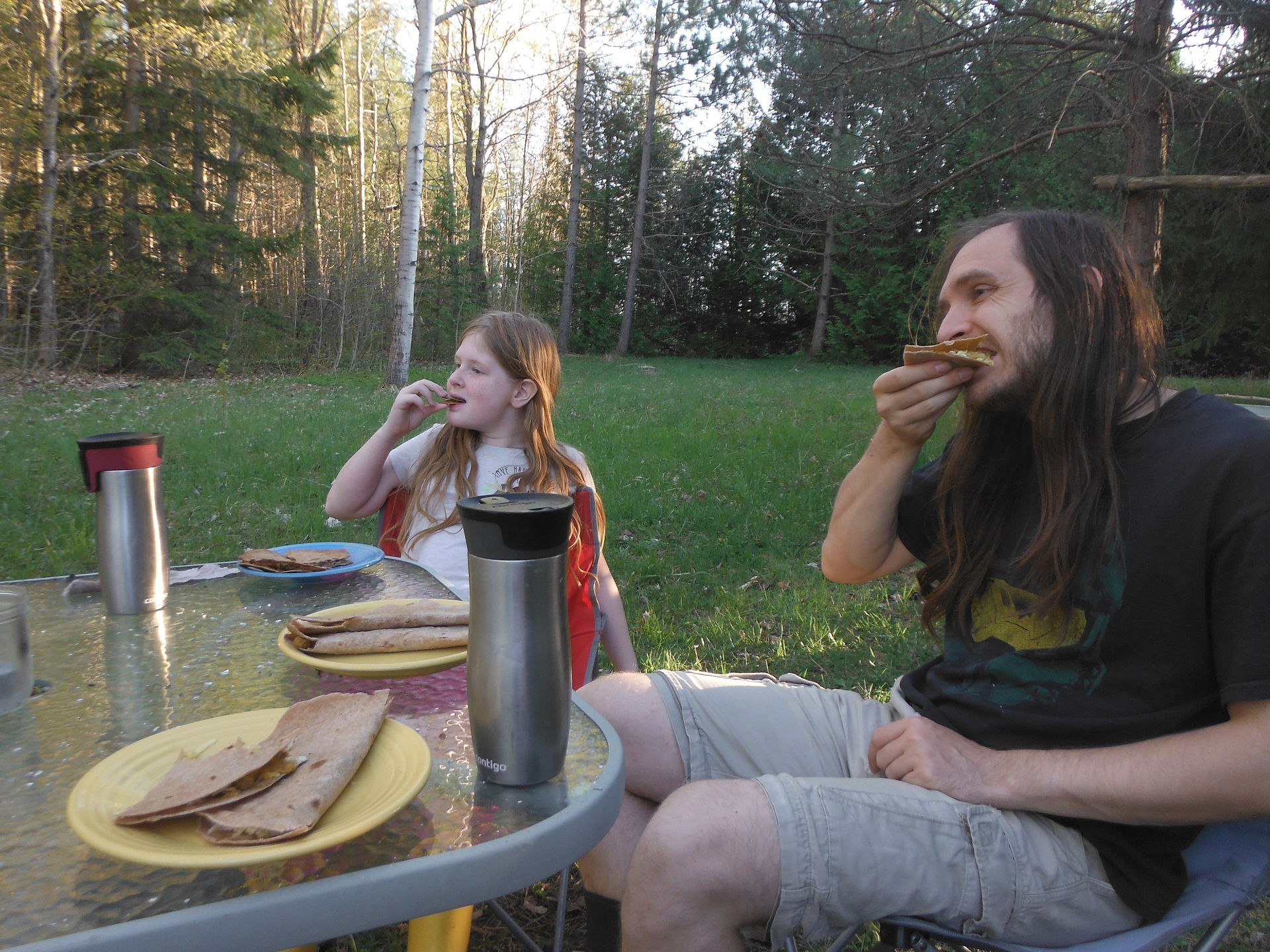Taco dinner at camp.