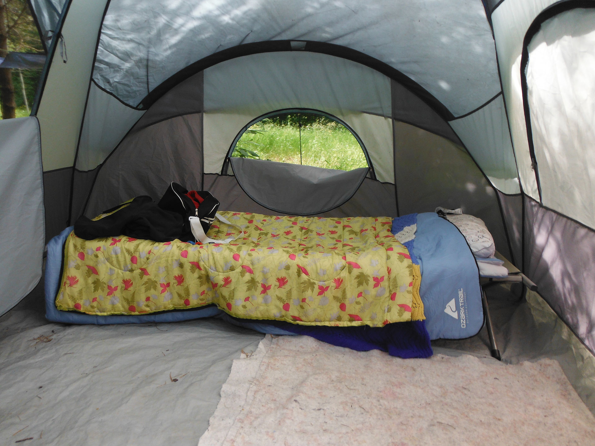 Our tent set up 2