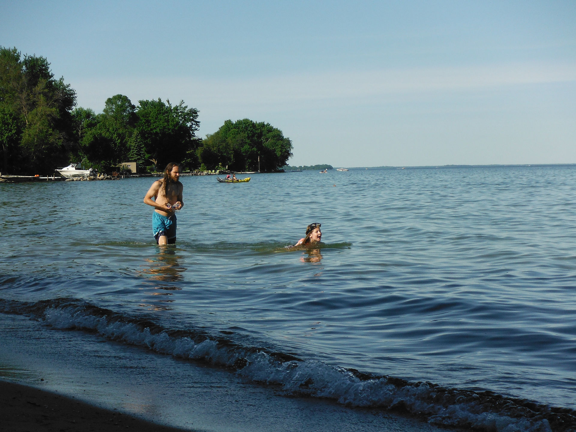 Enjoying the water.