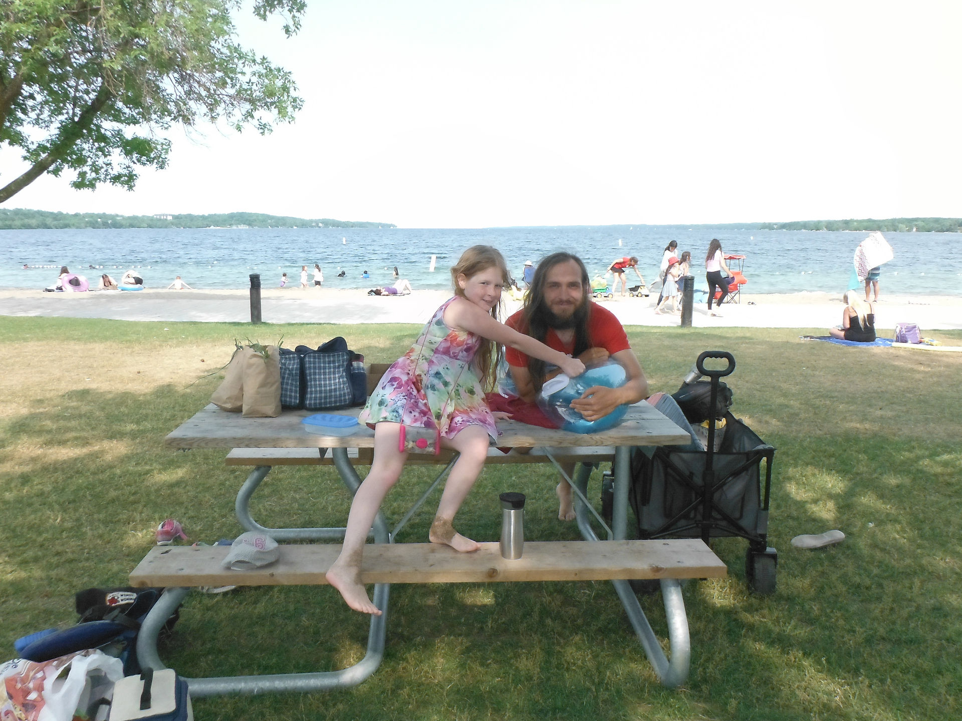 A fun day at the beach with friends.