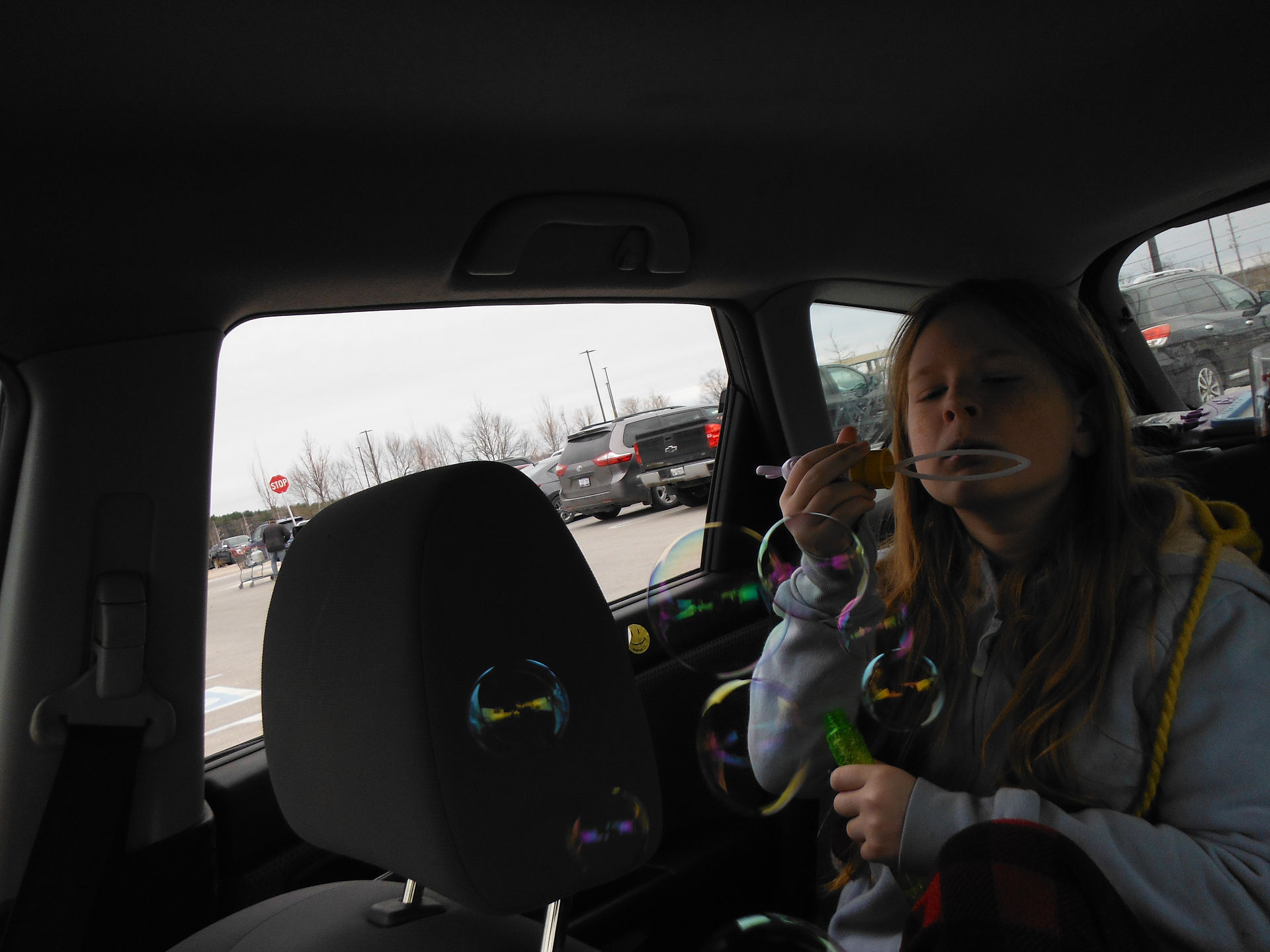 Blowing Bubbles in the Car