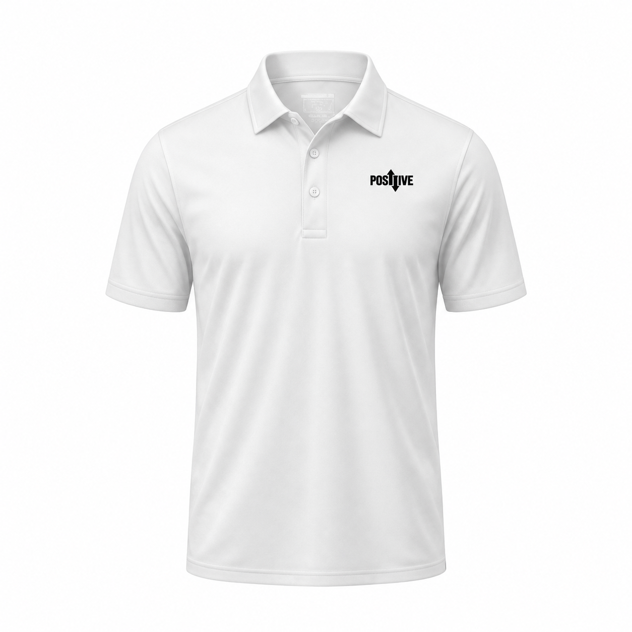Mens White Performance Polo