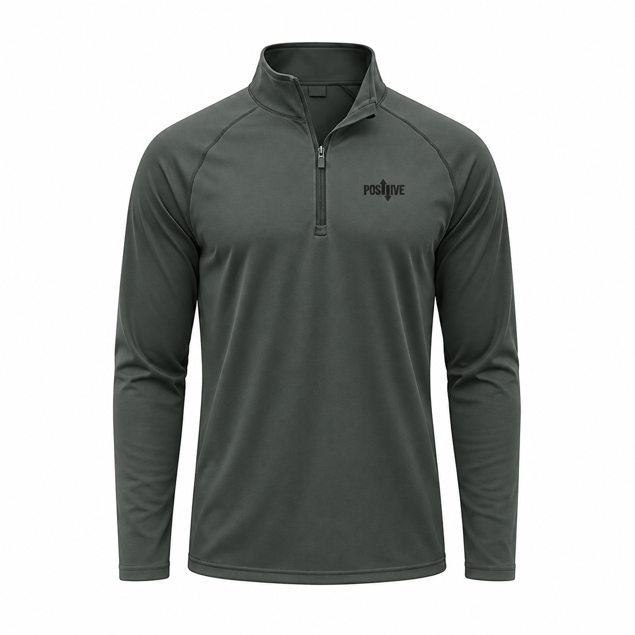 Mens Dark Gray Performance Quarter-Zips