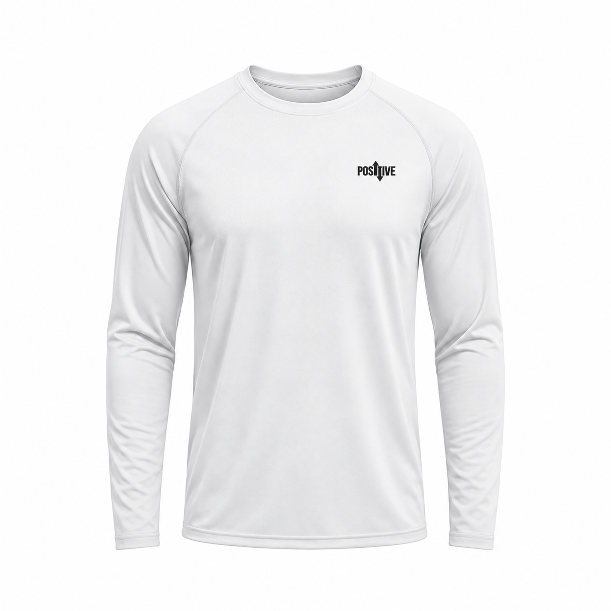 Mens White Performance Long Sleeve
