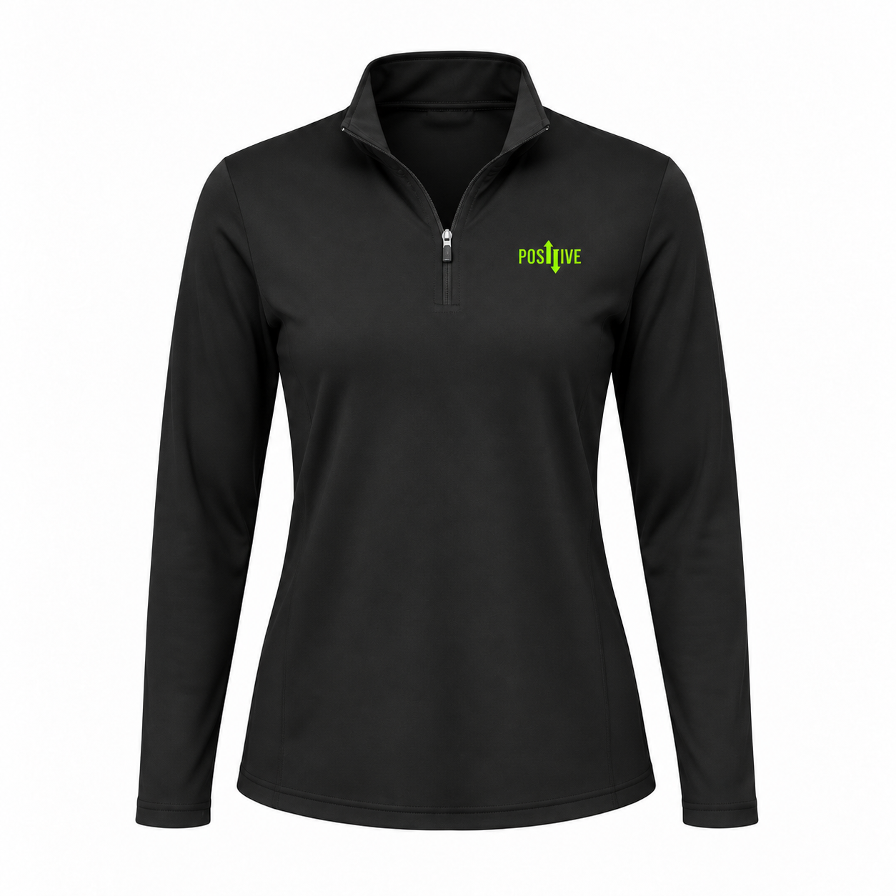 Womans Black Performance Quarter-Zips