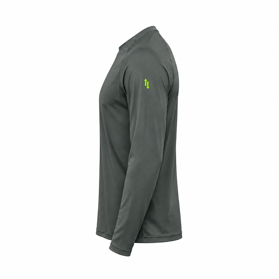 Thumbnail: Mens Dark Gray Performance Long Sleeve