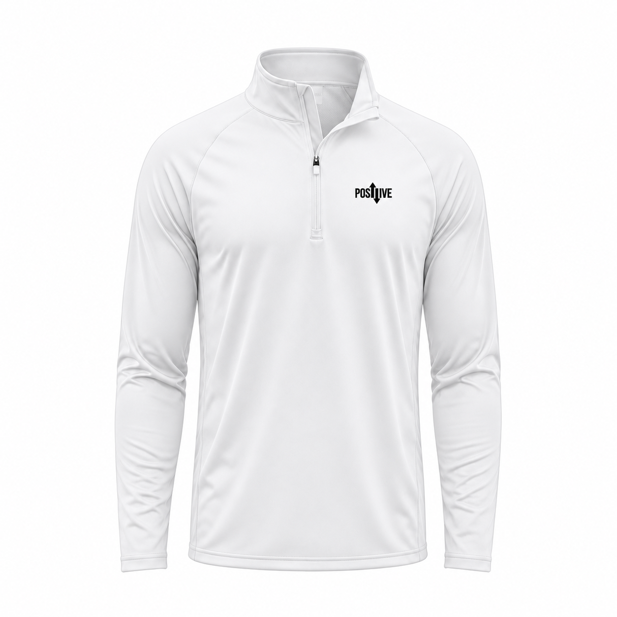 Mens White Performance Quarter-Zips
