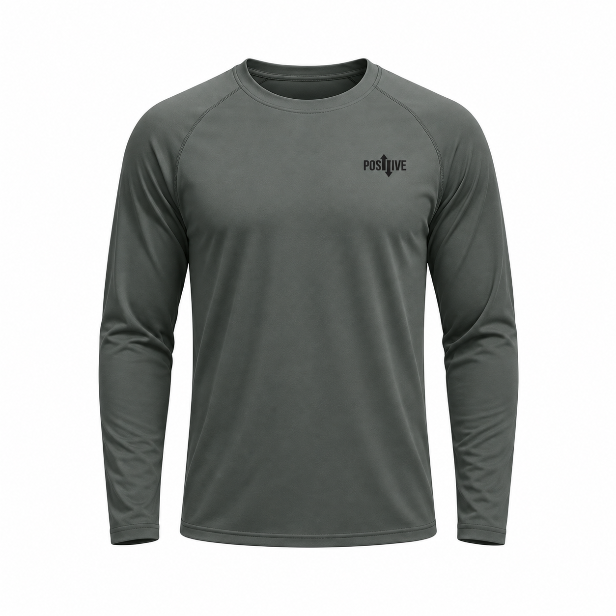 Mens Dark Gray Performance Long Sleeve