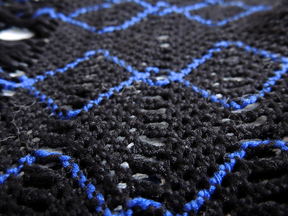 Miniatura: Rebozo Tradicional Brocado Purhépecha
