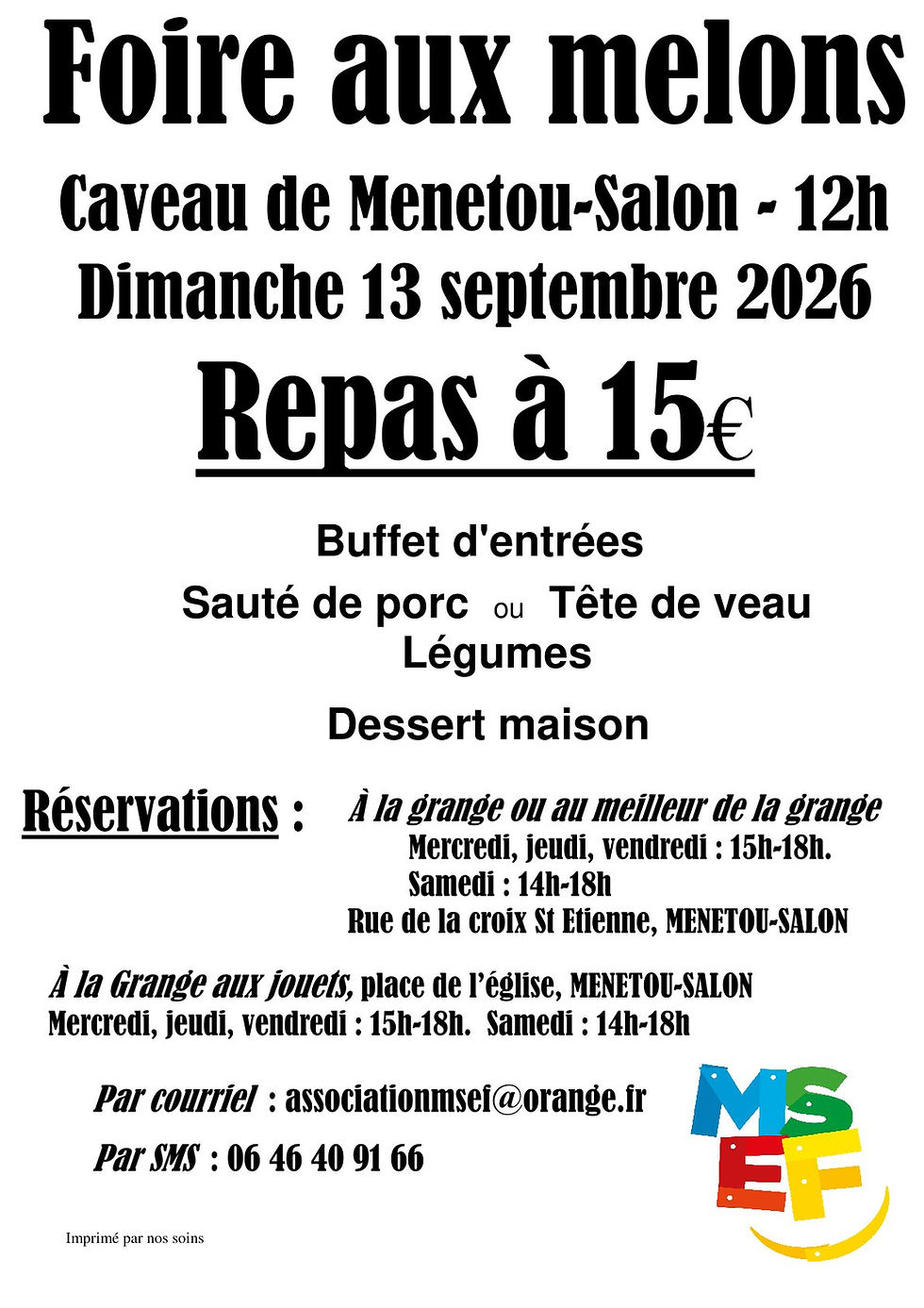 Foire aux melons à Menetou-Salon - Septembre 2026