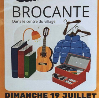 brocante à Concressault dans le centre du village le 19 juillet 2026