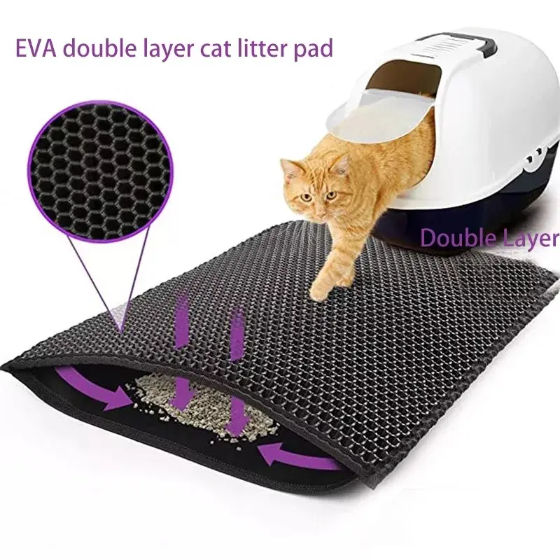 Double-Layer Honeycomb Cat Litter Trapping Mat