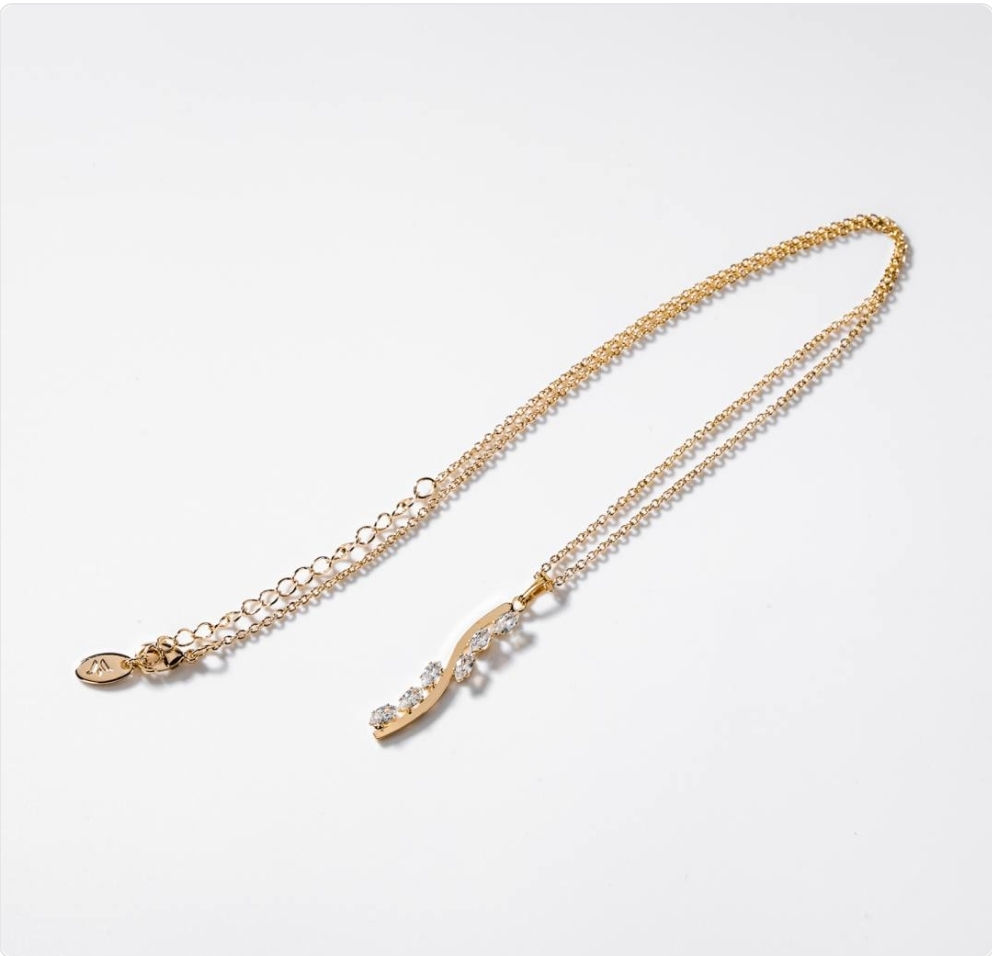 Parure vague précieuse plaquée or 24 carats BIGCM041