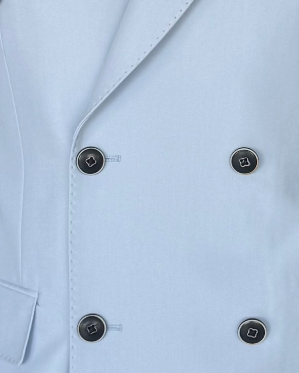 Thumbnail: FE Sky Blue Double Breasted 3 Piece Suit